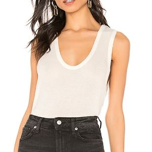 Free People Take The Plung Tank Top White Small